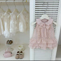 【summer clearance with free shipping】girls' bowknot tank dress - new  summer collection, versatile kids' dress