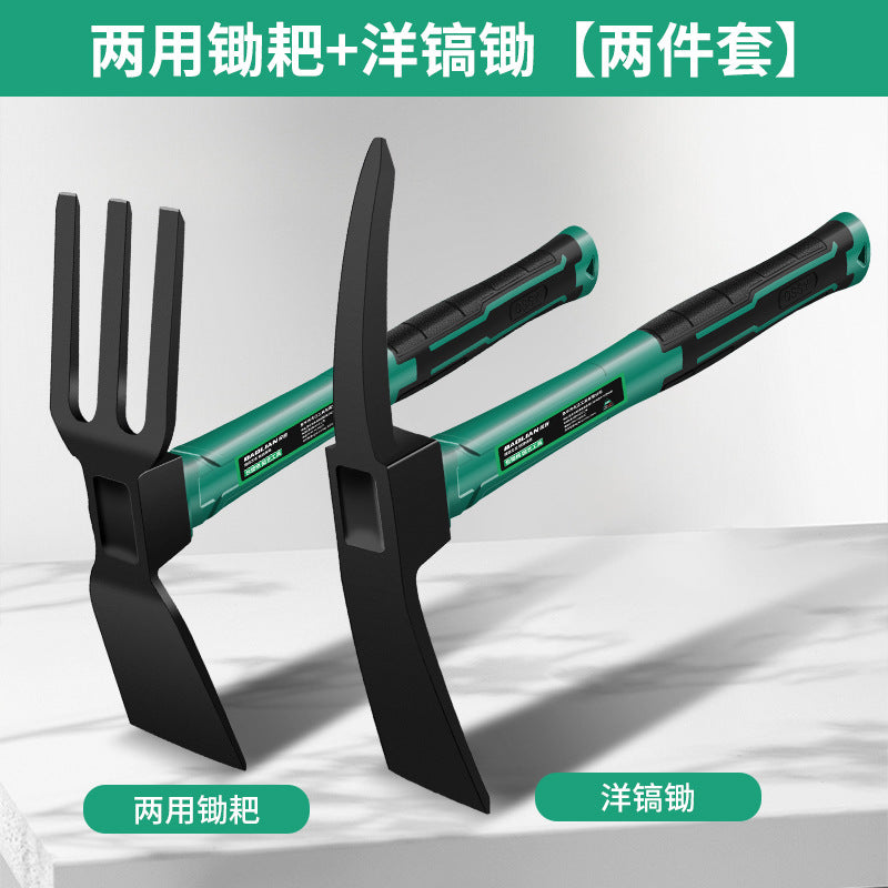 Small pickaxe multi-functional outdoor portable pickaxe, claw pickaxe, pickaxe, ax, hoe, special hoe for digging tree roots and digging grass