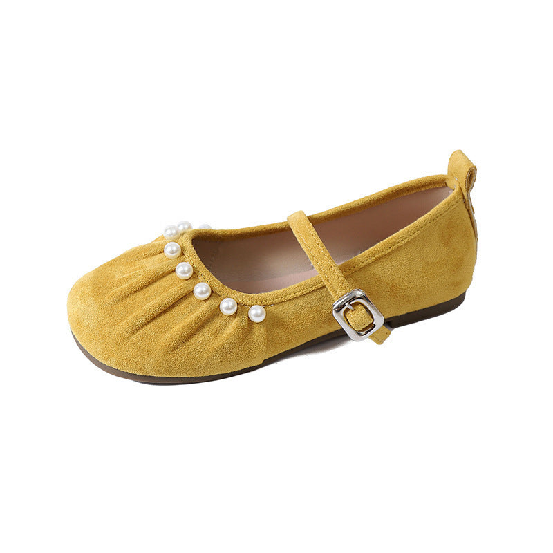 Plus sizefrench pearl mary jane shoes women springnew arrivalfairyplus sizesoft bottom ballet grandma flats