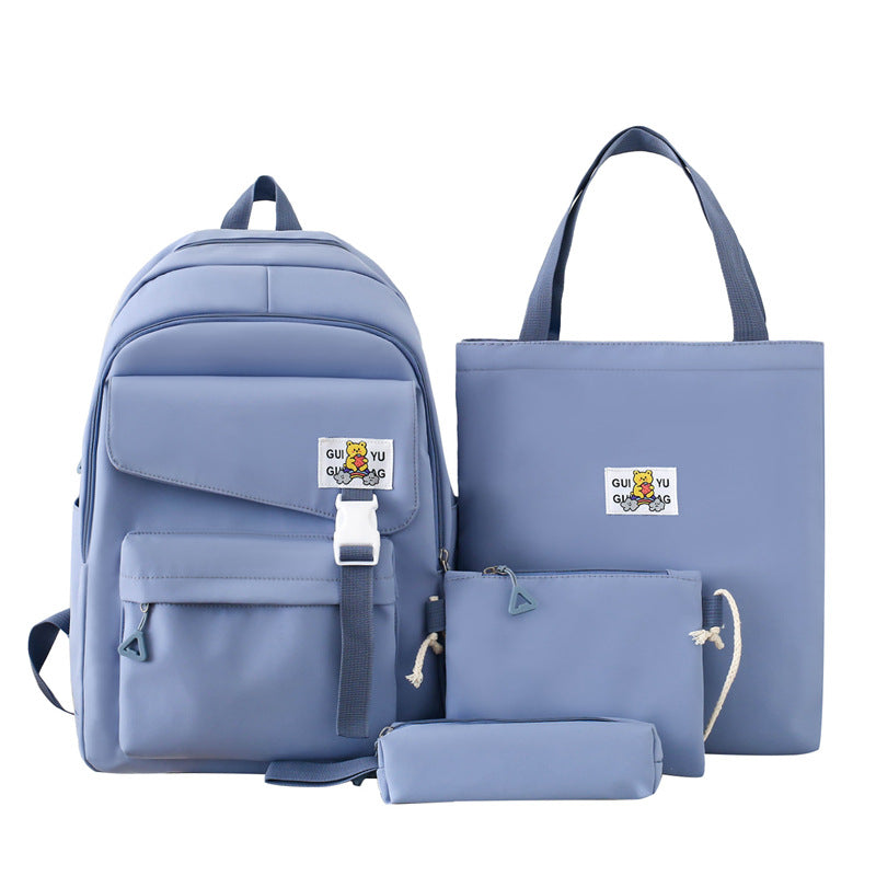 Large capacity bag backpack leisure trend schoolbag primary and secondary school student schoolbag new light travel backpack wholesale