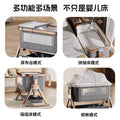 Aluminum alloy baby crib - portable, foldable, and convertible bassinet - multifunctional newborn bed - splice-together large bed