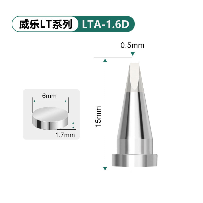 Applicable to Weller small Wilo soldering iron head LTKN tool head welding nozzle WSD81 welding table horseshoe bend fine tip maintenance