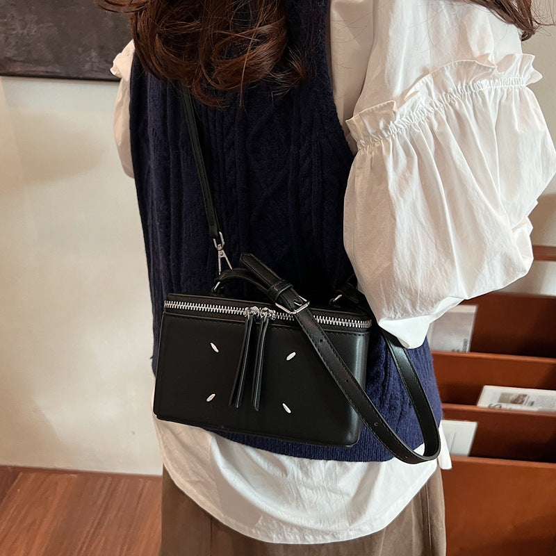 2025 new fashion versatile square box bag portable shoulder bag women's small cosmetic bag exquisite