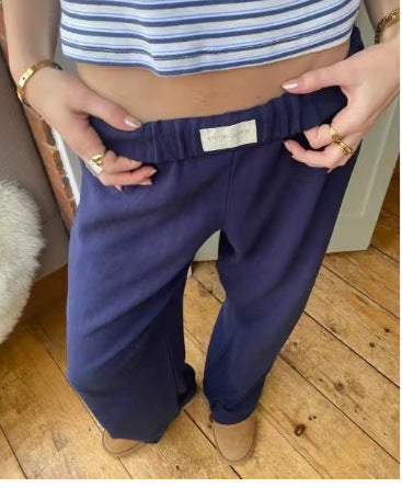 2024 new amazon women's striped wide-leg pants - casual street style, trendy ins fashion, loose fit, high-waisted trousers