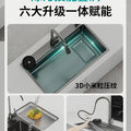 Kitchen sink large single slot 304 stainless steel sink basin thickened 5mm xiao mi grain sink single slot all-in-one