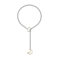 New arrival cross-border golden moon and star necklace punk gothic adjustable cuban lasso y-shaped necklace