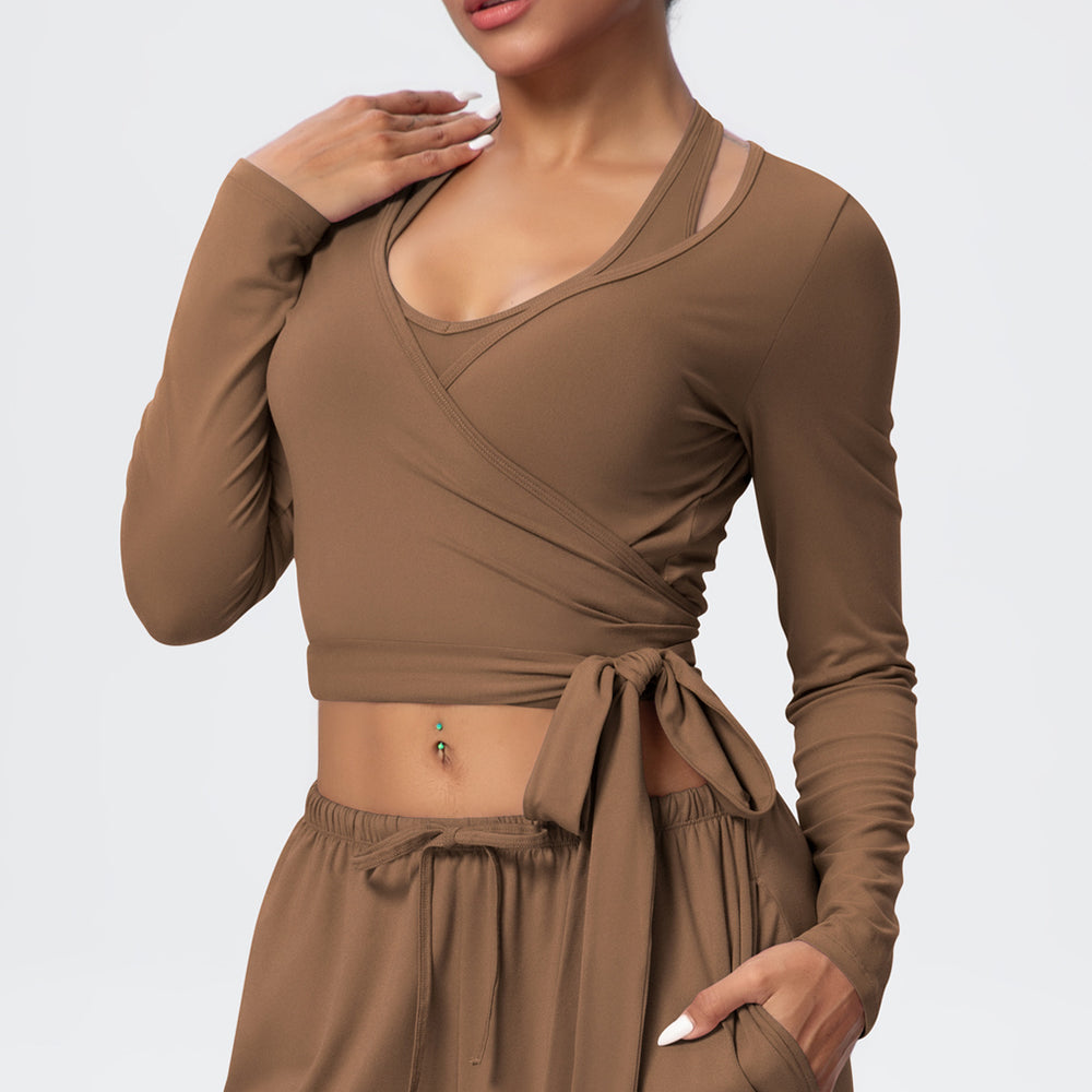 New women's solid color brushed quick-dry compression tank top with criss-cross straps and v-neck – perfect for running, fitness, and yoga