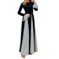 cross-border e-commerce european and american women's clothing: new summer collection - elegant color block flared sleeve, cinched waist dress
