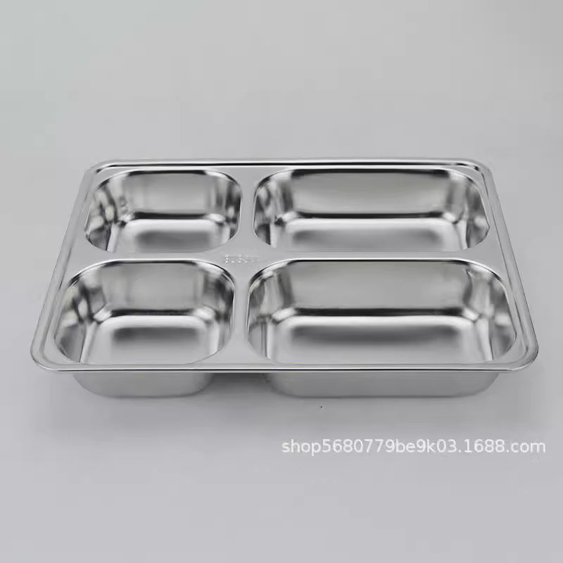 Here are a few options, depending on the specific nuance you want to convey:  **option 1 (focus on premium quality):**  "premium stainless steel dinner plates for home use - 304 stainless steel divided plates, perfect for cafeterias and serving dishes."