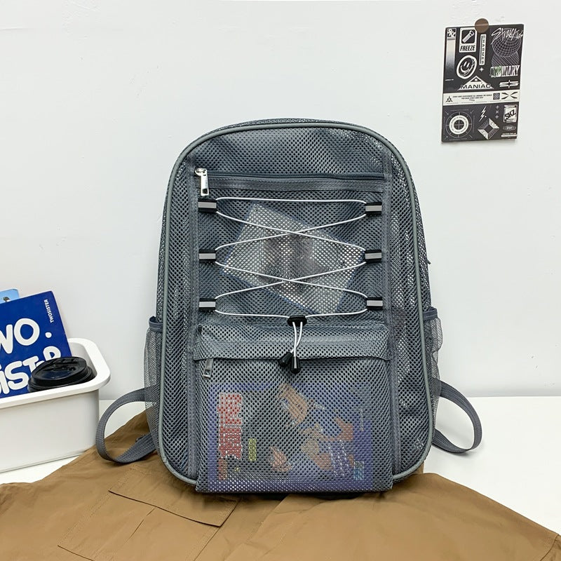 Pvc transparent backpack - summer beach travel backpack - wholesale for cross-border e-commerce - unique design for middle school and college students