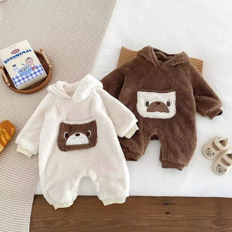 Baby rompers: autumn/winter onesies, cotton jumpsuits, baby clothes, winter wear, crawling suits, winter thickened new year's onesies