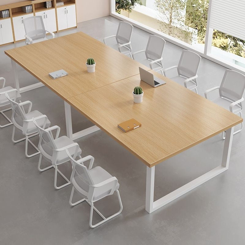 Conference table, rectangular desk, office desk and chair set, minimalist modern rectangular table, workstation, office negotiation table