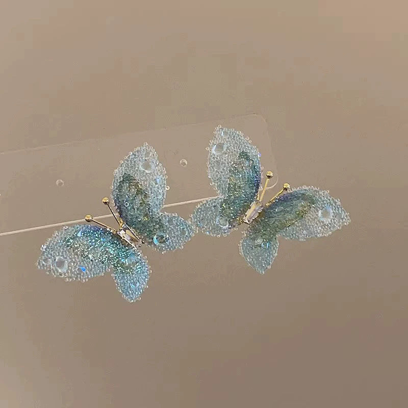 Spring break style white floral earrings - unique dopamine studs, niche design, versatile earrings
