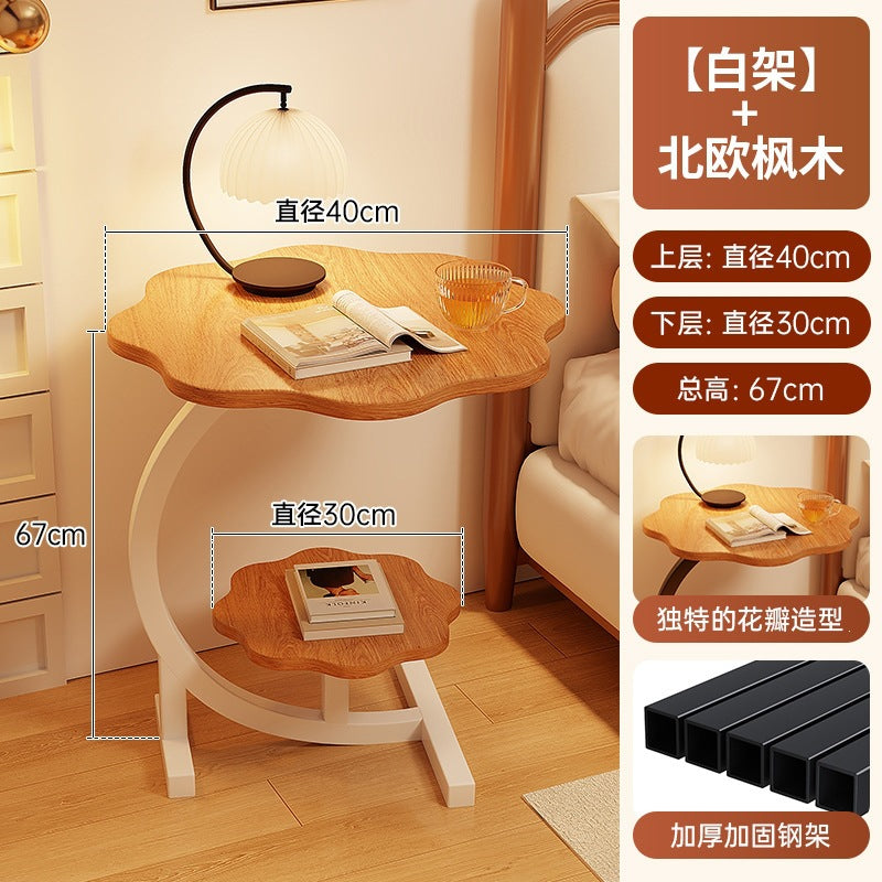 Simple bedroom bedside cabinet solid wood for home storage rack bedroom bedside cabinet replacement living room small side table assembly