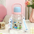 Summer new arrival: cute cartoon plastic water bottle for girls - stylish, portable, and perfect for students on the go!