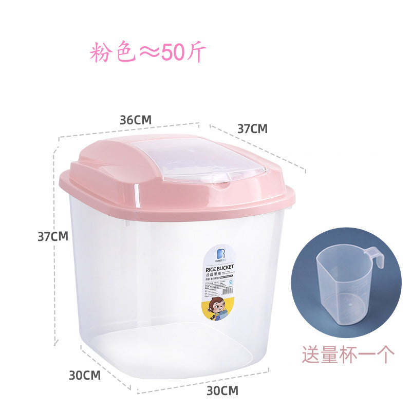 Grains storage rice bucket 25kg household sealed rice bucket box insect-proof and moisture-proof food grade 10kg rice bucket