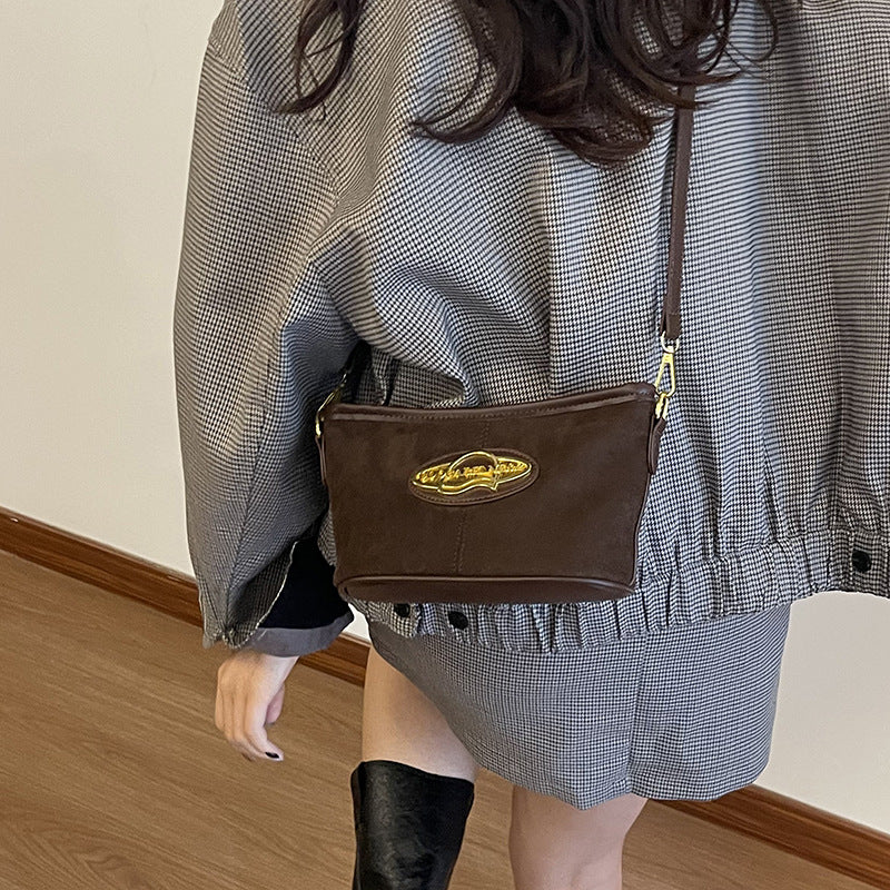 Autum frosted retro crossbody bag is super popular this year, hourglass bag, trendycasualwork clothing bag, niche styleeasiest for match shoulder bag