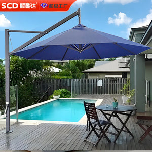 Exportexport villa outdoor courtyard garden full aluminum alloy roman umbrella outdoor hotel parasol side umbrella