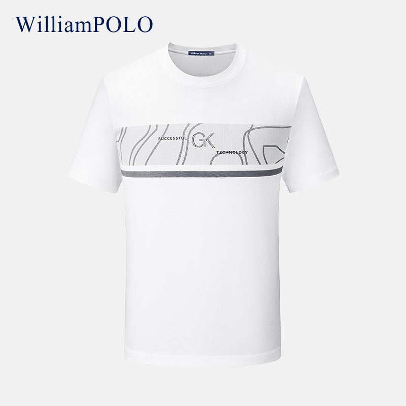 Emperor Paul short-sleeved men's summer new boys short-sleeved polo casual top round neck pullover young men's T-shirt