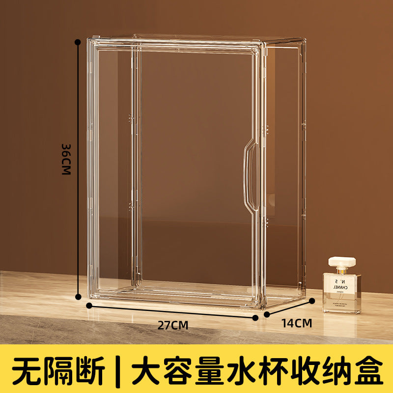 Storage box Household storage rack Transparent multi-layer water cup rack Figure blind box POP MART plastic display cabinet