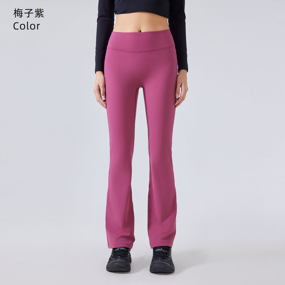 High-waisted yoga pants for women, stretchy flare leggings, fleece-lined, slimming, butt-lifting, fitness yoga wear, autumn/winter daw181
