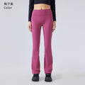High-waisted yoga pants for women, stretchy flare leggings, fleece-lined, slimming, butt-lifting, fitness yoga wear, autumn/winter daw181
