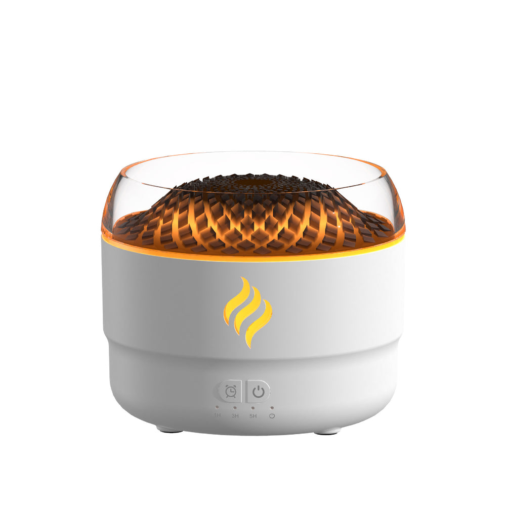 new desktop colorful simulated flame aroma diffuser, usb air humidifier aroma diffuser for home and hotel use