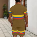 men's short-sleeve and shorts set, casual sportswear set, 3d printed cross-border hot seller, dropshipping available