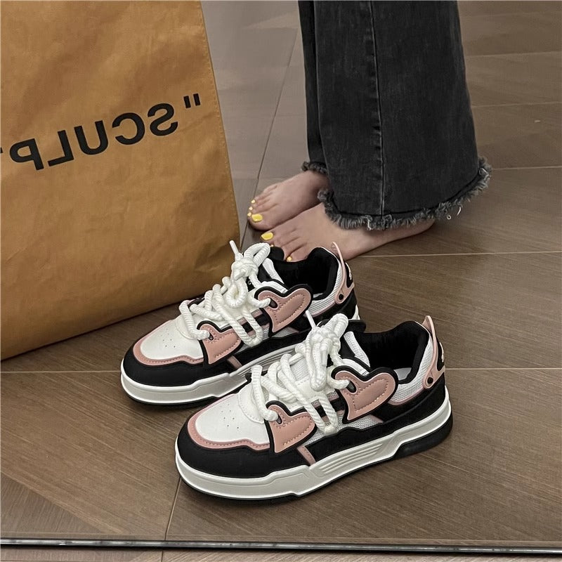 Best sellingwhite shoes women's 2025 spring and summer new women's shoes easiest for matchcasual sneakers niche stylethick soleflats