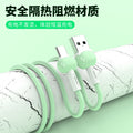 Liquid tpe macaron data cable type-c, compatible with android and iphone, liquid silicone fast charging cable 3a