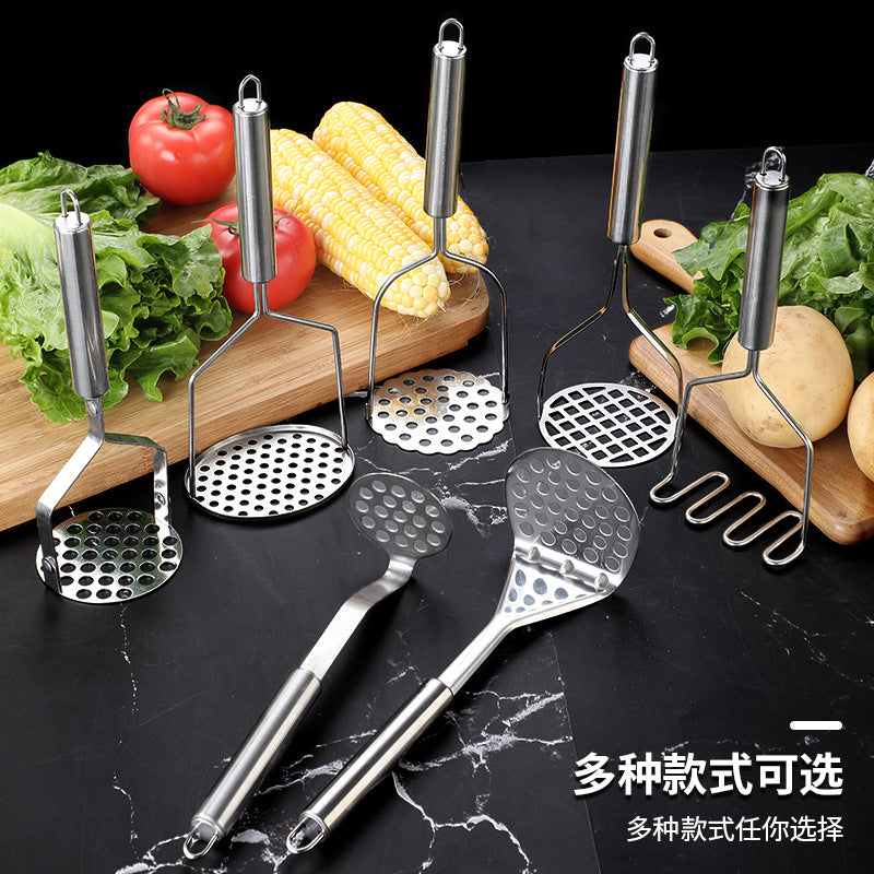 stainless steel mashed potato press manual mashed potato tool garlic press potato press kitchen food supplement gadget