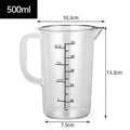New acrylic printed scale plastic measuring cup double scale pc measuring water kettle thickened high temperature resistant milk tea shop utensils