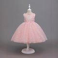 Wholesale manufacturer of girls' formal dresses & performance costumes - mid-length sequin-embellished birthday flower girl dresses - ready to ship