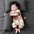 Summer thin one-piece new chinoiserie infant male and female baby chinese style heavy industry chinese ancient style khaki outwear crawling clothes summer