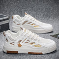 Men's winter breathable white mesh sneakers - trendy, versatile, casual athletic shoes