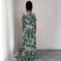 new cross-border french print v-neck summer women's dress