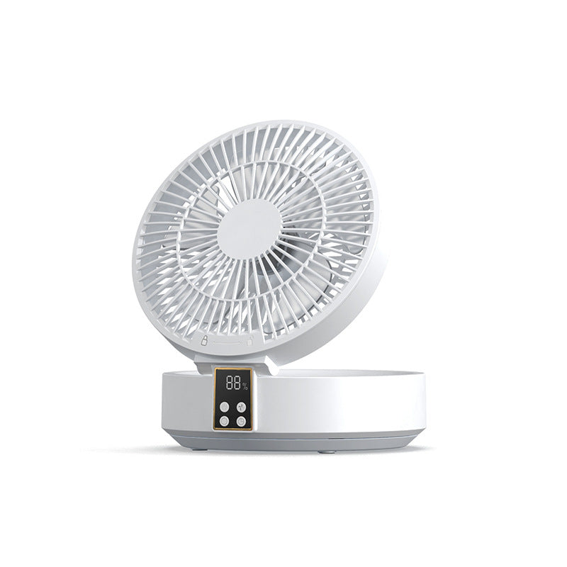 Foldable fan usb rechargeable desktop mini remote control electric for home cycle air conditioning fan rechargeable electric fan foldable