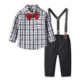 New arrival: wholesale foreign trade children's gentleman's suit - two-piece set. spring/autumn long-sleeved plaid boy's outfit