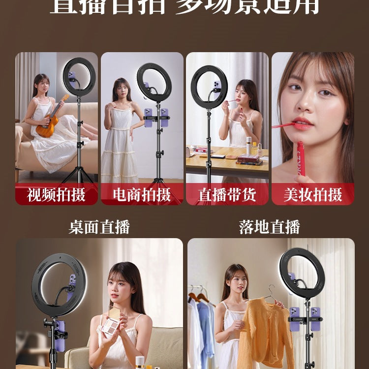2025 new mobile phone live broadcast bracket filling lighting equipment full set of Douyin shooting support bracket selfie beauty desktop