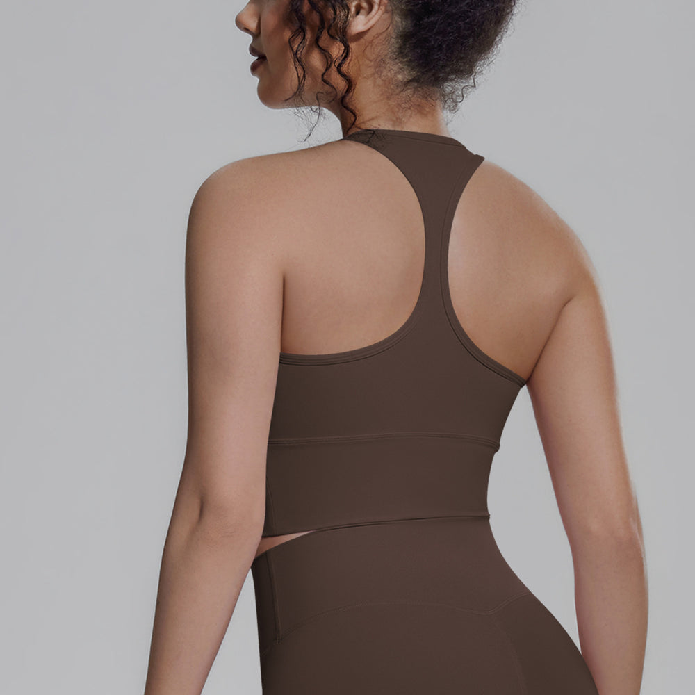 New arrival cross-border pure color i-shaped back tight breathable sports intimates running fitness yoga wear vest tops for women