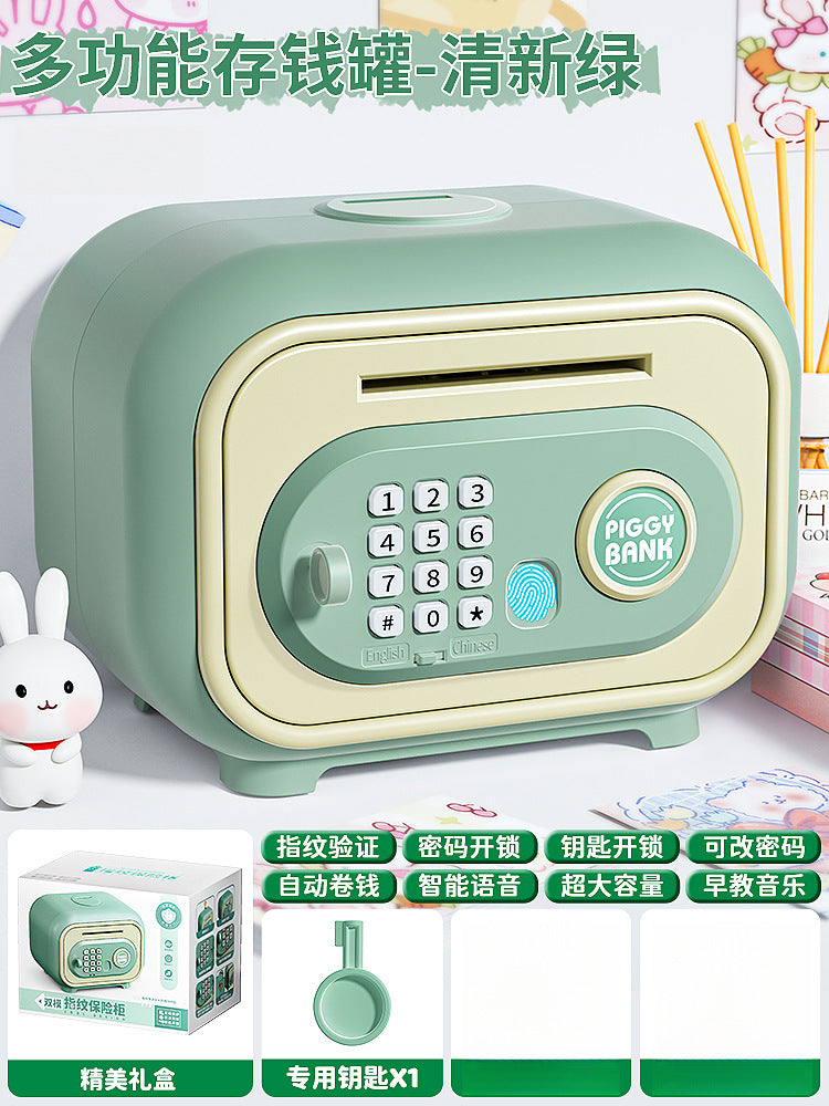 Piggy Bank 2024 New Children's Girls Only Can't Get In Safe Cabinet Boys Large Capacity Password Box Savings