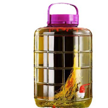 [Daifa] Sparkling wine glass bottle with faucet pickle jar pickled pickles household bottle thickened sealed storage tank
