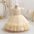 Ready-to-ship wholesale girls' dresses, beaded tulle princess dresses, christmas party evening gowns, kids' dresses