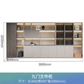 4.5m door filing cabinet (grey technical wood*khaki)