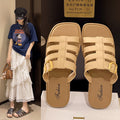 Crystal slides women's summer new fashion versatile one-strap slippers home anti-slip cross-border export popular trendy ins style