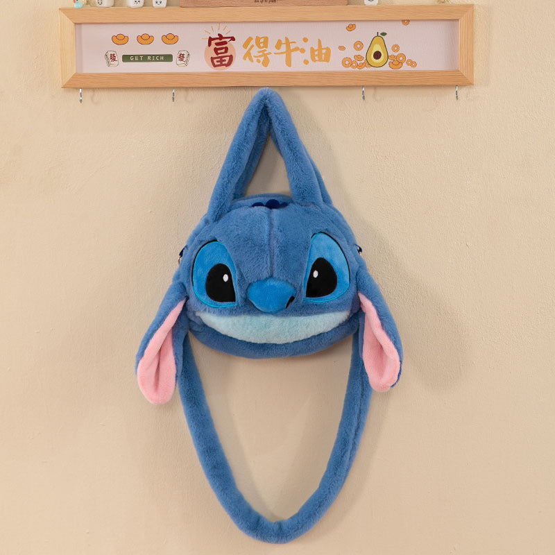 New cute animal crossbody bag for women - japanese style soft and sweet girly plush cartoon foreign trade bag - children's handbag