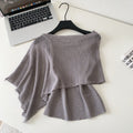 Korean style commute-inspired patchwork knit camisole - women's summer outerwear, slim fit, high-end, soft & elegant top