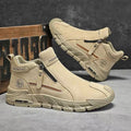2025 autumn new trendy men's shoes zipper slip-on non-slip thick sole outdoor work boots martin style fashion shoes