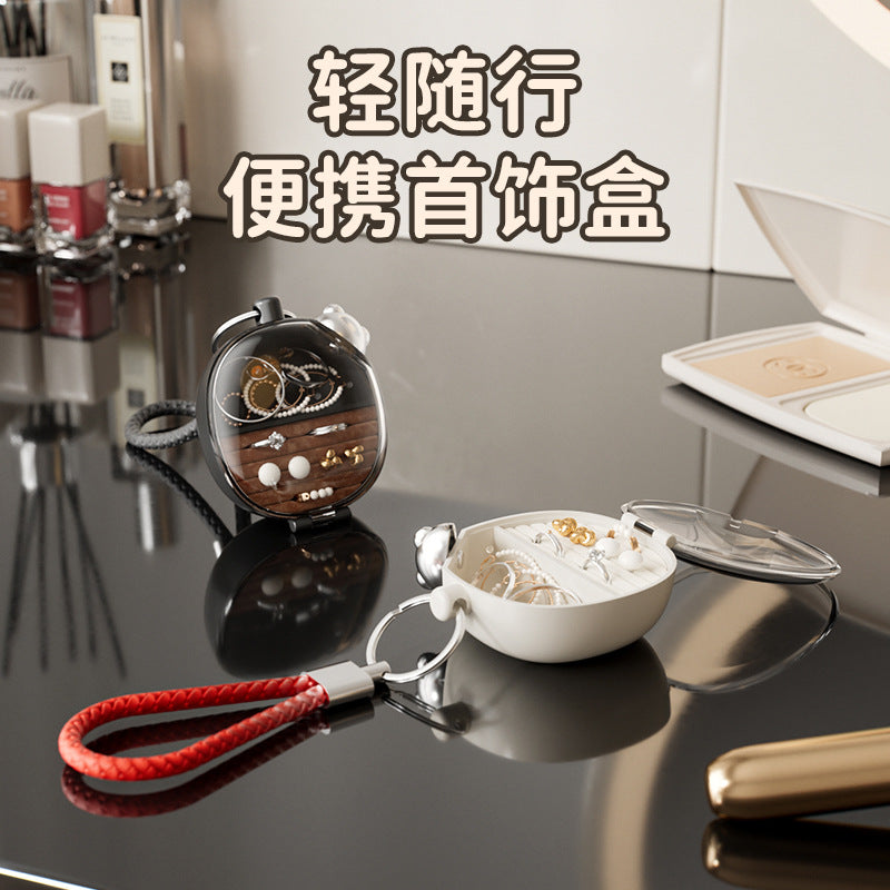 Travel jewelry box portable storage box earrings earrings studs ring necklace box jewelry accessory light luxury storage box