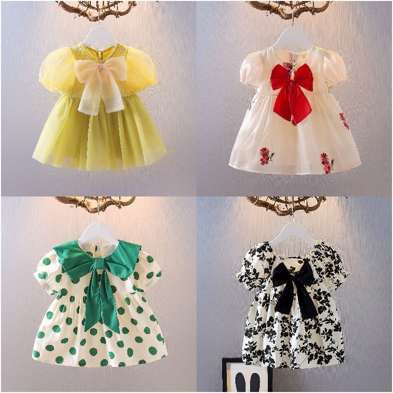 Girls' sweet princess dress -  summer collection - kids' mesh dress - trendy children's clothing wholesale